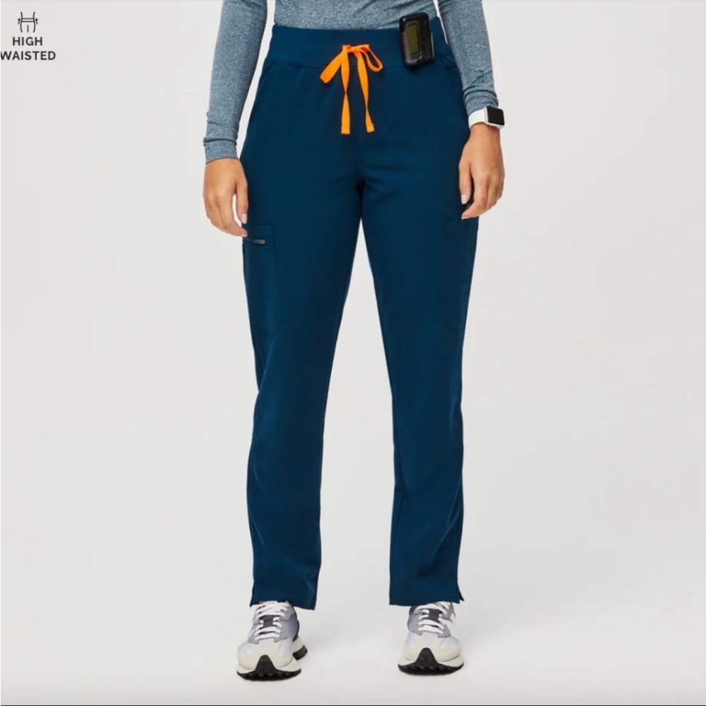 Figs Deep Reef High Waisted Yola Skinny Scrub Pant